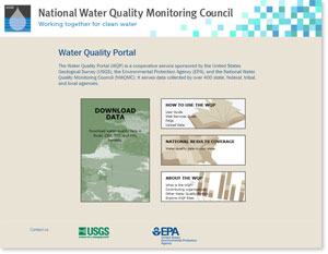 Water Quality Portals webpage